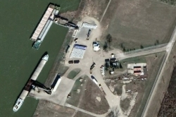 Légi fotó a kikötőről