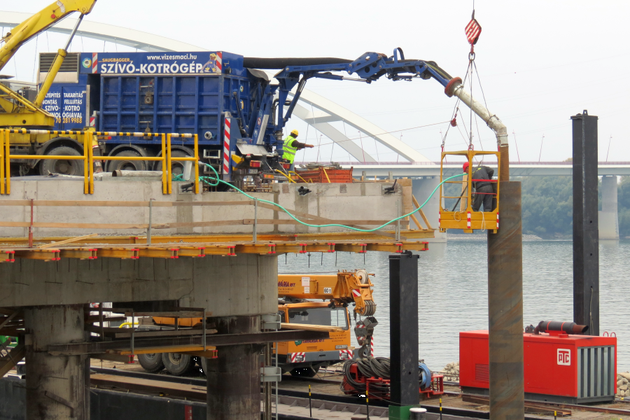 Cölöpalap betonozása